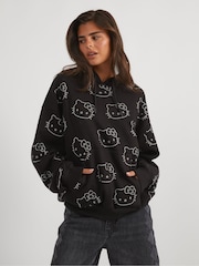 Skinnydip Black Hello Kitty Rhinestone Hoodie - Image 2 of 5