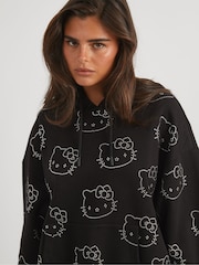 Skinnydip Black Hello Kitty Rhinestone Hoodie - Image 3 of 5