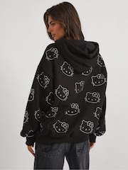 Skinnydip Black Hello Kitty Rhinestone Hoodie - Image 4 of 5