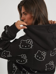 Skinnydip Black Hello Kitty Rhinestone Hoodie - Image 5 of 5