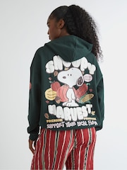 Skinnydip Green Peanuts Snoopy Harvest Hoodie - Image 2 of 5
