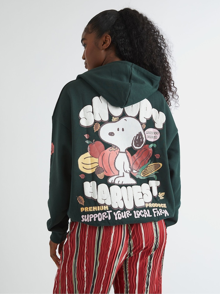 Skinnydip Green Peanuts Snoopy Harvest Hoodie - Image 2 of 5