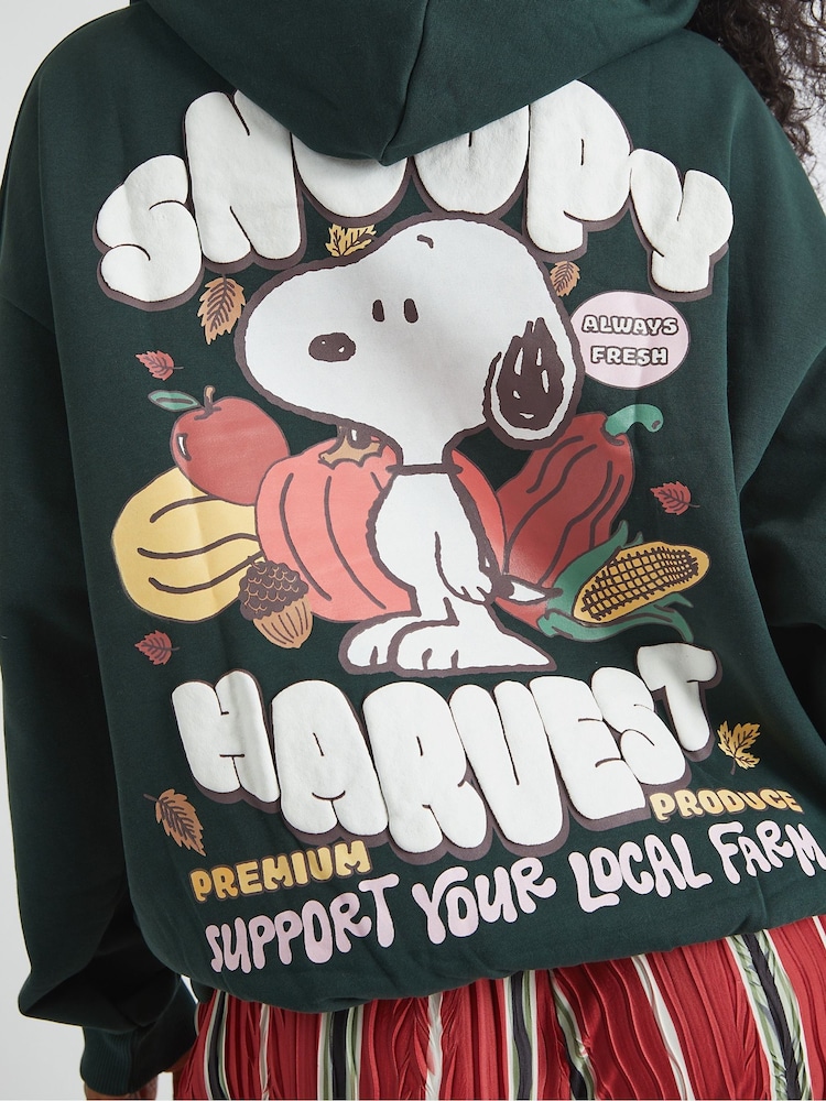 Skinnydip Green Peanuts Snoopy Harvest Hoodie - Image 5 of 5