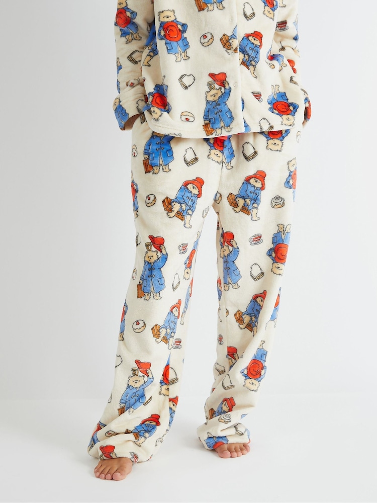 Skinnydip White Paddington x Skinnydip Fleece Pyjamas Set in Cream - Image 2 of 5 Skinnydip White Paddington x Skinnydip Fleece Pyjamas Set in Cream - Image 2 of 5
