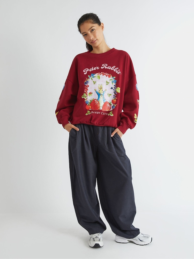 Skinnydip Red Peter Rabbit x Skinnydip Berry Cute Sweatshirt - Image 1 of 4