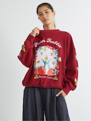 Skinnydip Red Peter Rabbit x Skinnydip Berry Cute Sweatshirt - Image 2 of 4