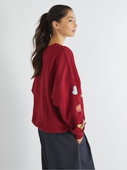 Skinnydip Red Peter Rabbit x Skinnydip Berry Cute Sweatshirt - Image 3 of 4