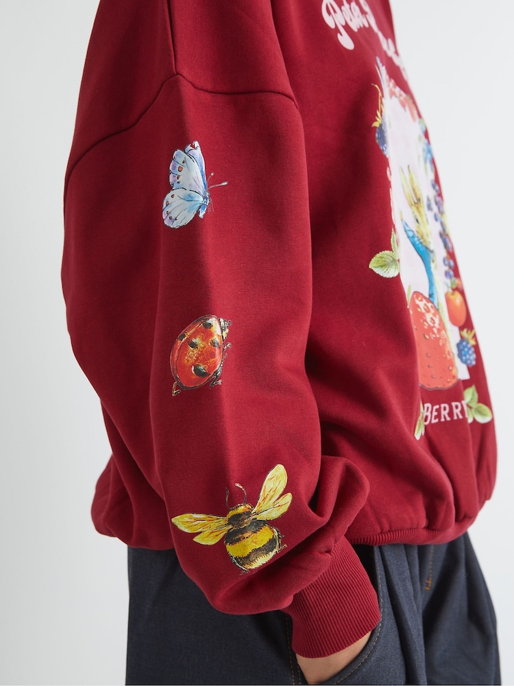 Skinnydip Red Peter Rabbit x Skinnydip Berry Cute Sweatshirt - Image 4 of 4