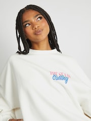 Skinnydip White The Sea Is Calling Sweatshirt - Image 4 of 5