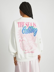Skinnydip White The Sea Is Calling Sweatshirt - Image 5 of 5