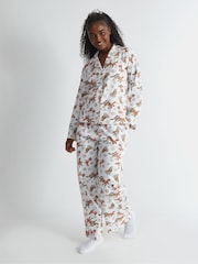 Skinnydip White Disney Fox & the Hound White Pyjamas Set in Ecru - Image 1 of 6