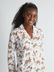 Skinnydip White Disney Fox & the Hound White Pyjamas Set in Ecru - Image 3 of 6