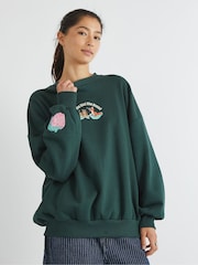 Skinnydip Green Disney Fox And The Hound Strawberry Sweatshirt - Image 2 of 5