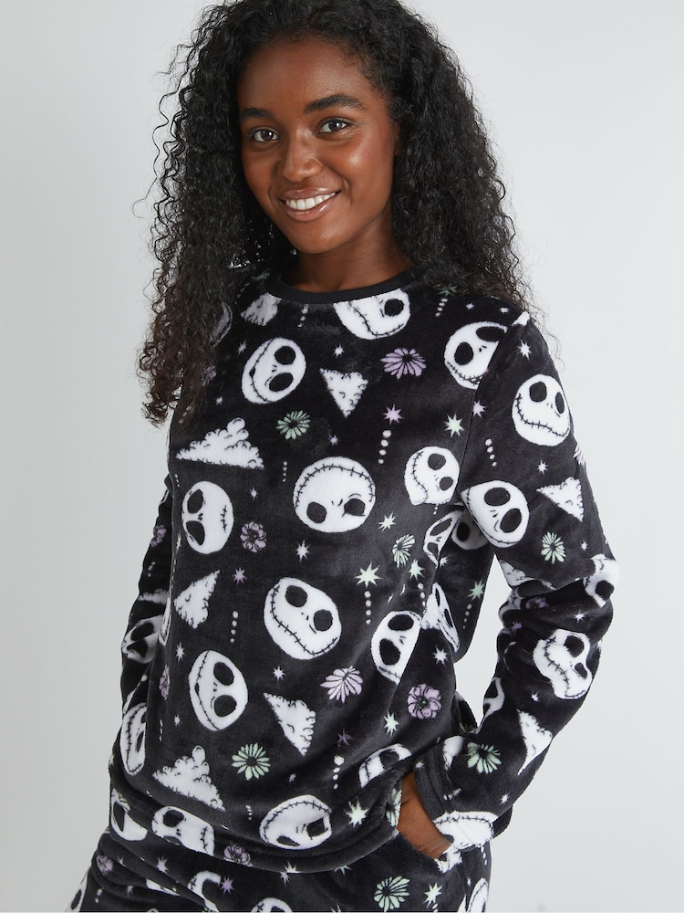 CERDÁ Nightmare Before Christmas Winter Pajamas Set - Unisex Adult, Purple & Black