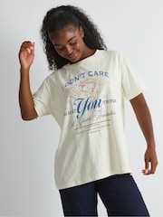 Skinnydip White I Dont Care T-Shirt - Image 1 of 4