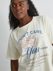 Skinnydip White I Dont Care T-Shirt - Image 4 of 4