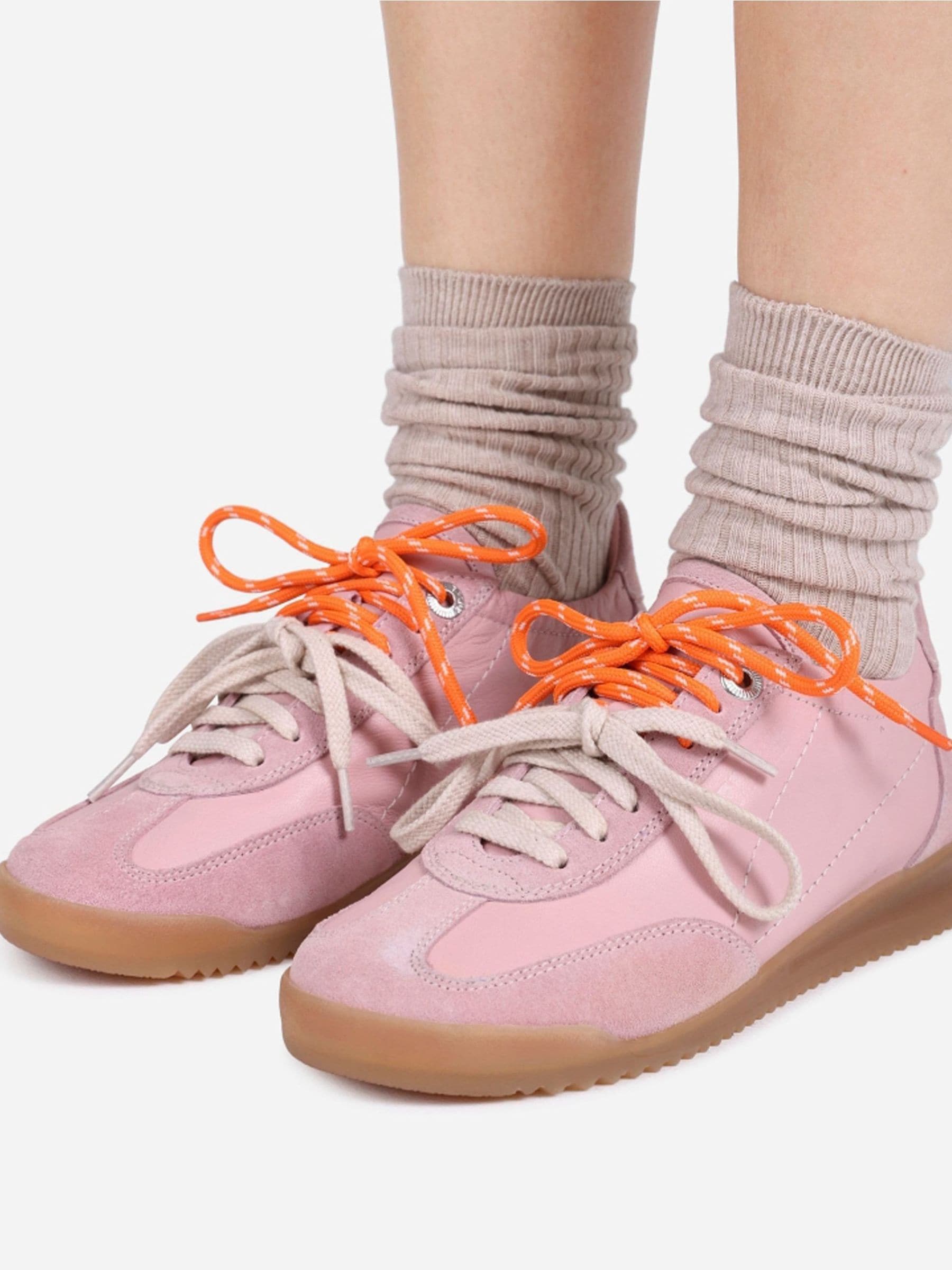 Comprar Rosa - Tênis Bronx Clioo de couro com cadarço duplo from