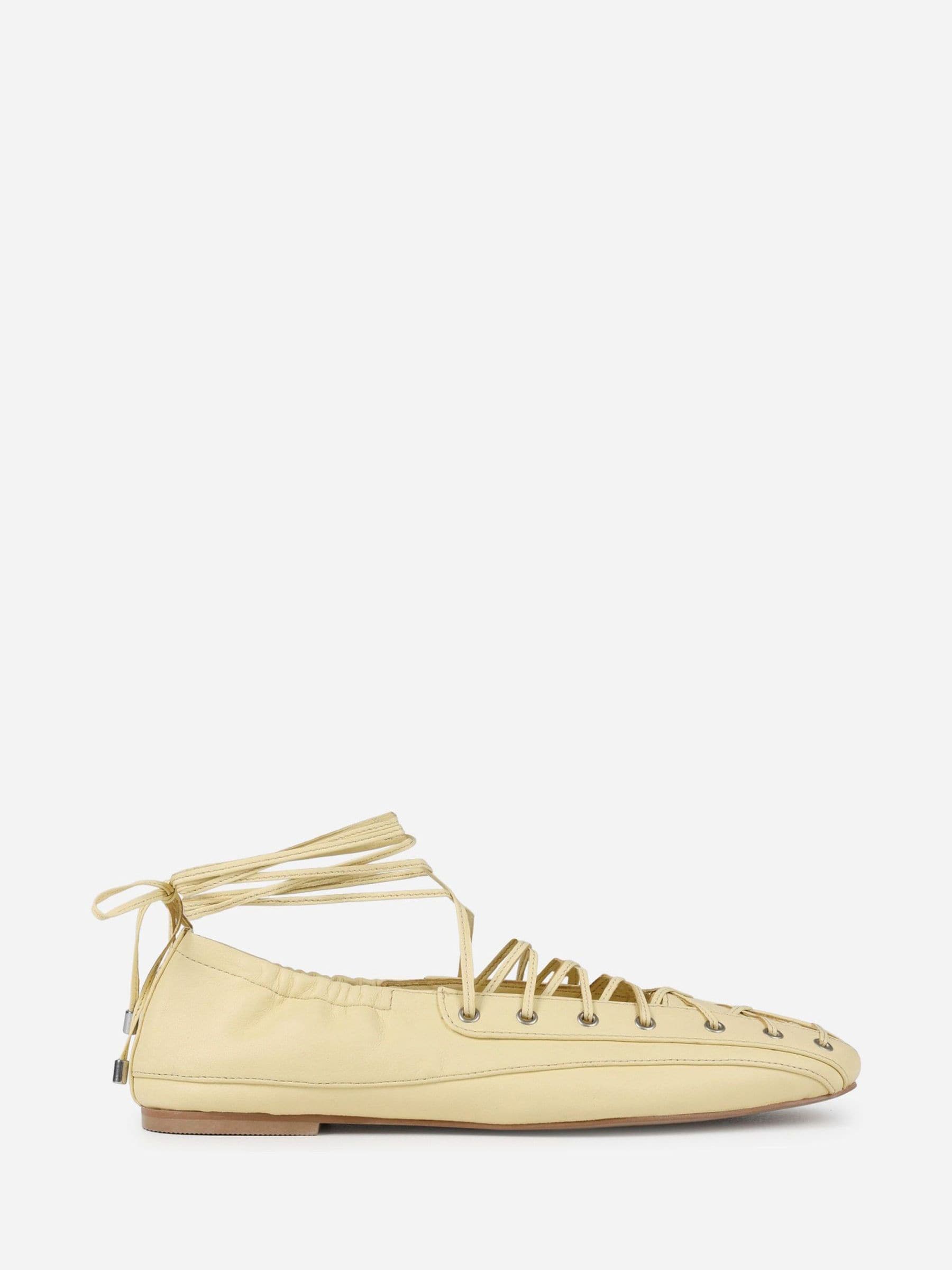 Buy Bronx Yellow Serajaa Leather Ballerinas from Next USA