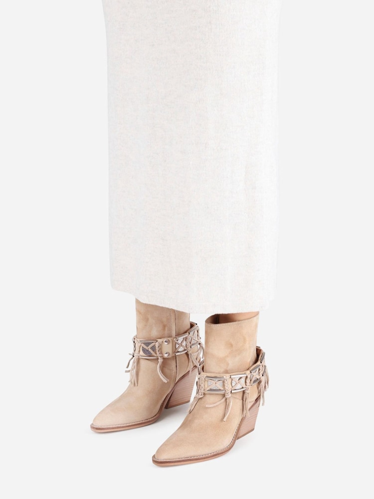 Bronx New-Kole Fringe Suede Ankle Boots - Imaginea 1 din 6