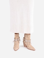 Bronx New-Kole Fringe Suede Ankle Boots - Imaginea 2 din 6