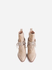 Bronx Natural New-Kole Fringe Suede Ankle Boots - Image 8 of 10