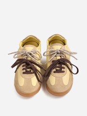 Bronx Yellow Clioo Leather Sneakers Double Lace - Image 4 of 6