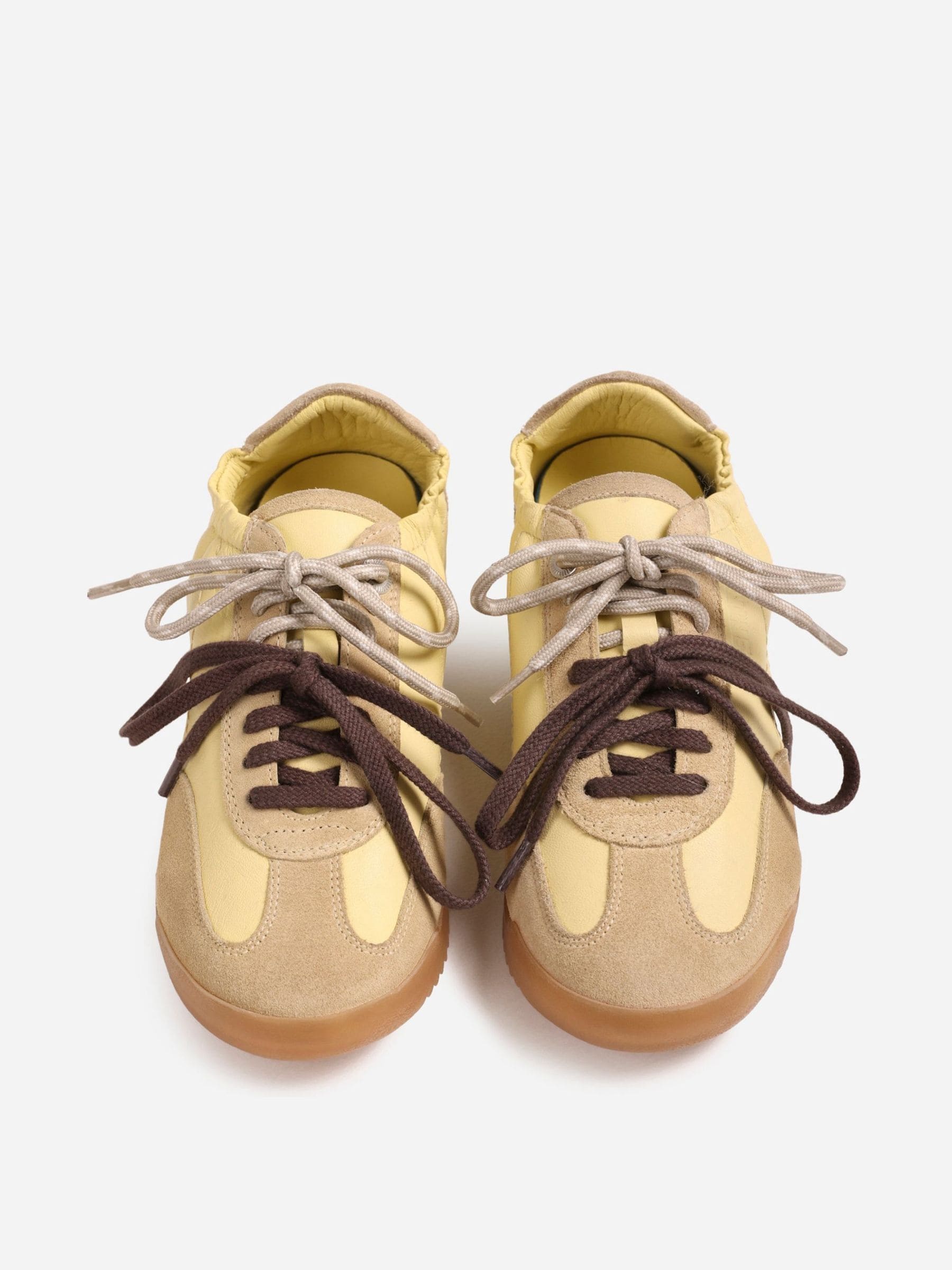 Buy Bronx Yellow Clioo Leather Trainers Double Lace from Next USA
