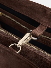 Whistles Brown Leandra Suede Tote Bag - Image 3 of 5