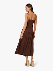 Adrianna Papell Solid Brown Dress - Image 2 of 6