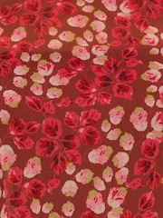 Vestido brown de chiffon Crinkle com Print Adrianna Papell - Imagem 6 de 6