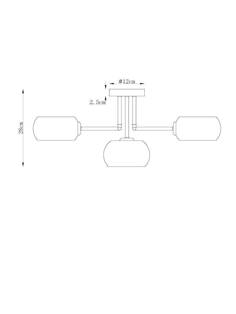 Chrome Carson 5 Light Flush Fitting - Image 5 of 5
