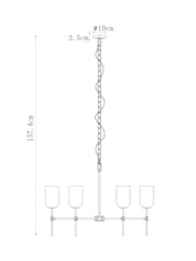 Brass Virginia 6 Light Chandelier - Image 4 of 5