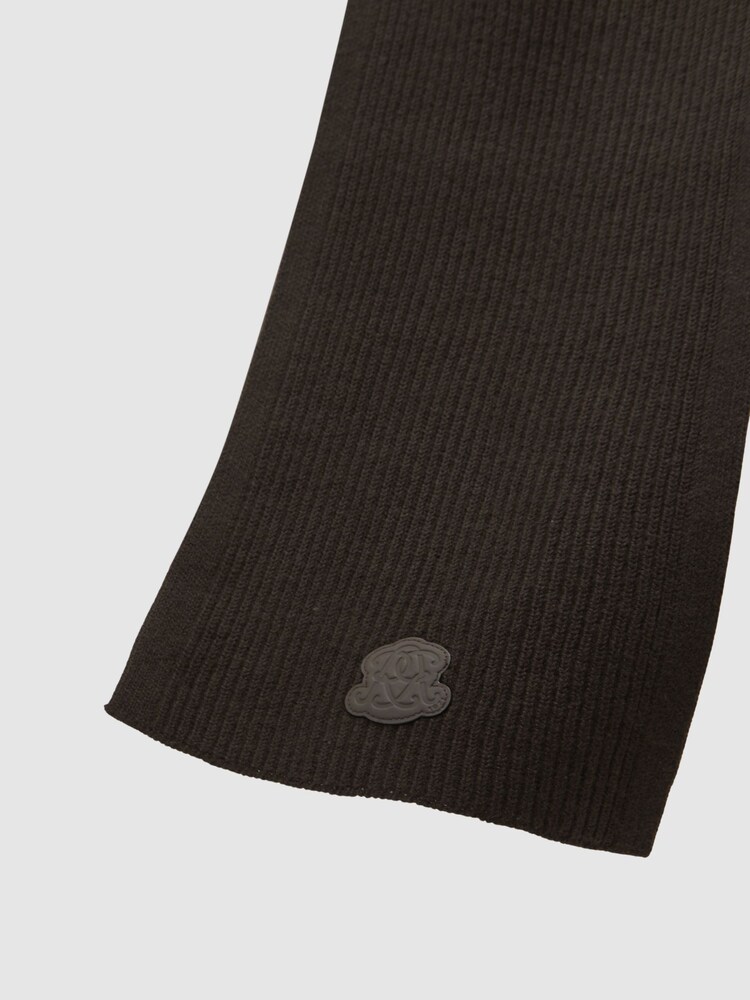 Reiss Brown Bennett Monogram Appliqué Wool Scarf - Image 5 of 5 Reiss Brown Bennett Monogram Appliqué Wool Scarf - Image 5 of 5