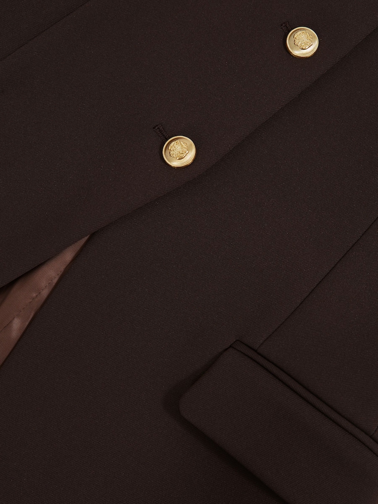 Reiss Chocolate Brown Priya Longline Button-Through Waistcoat - Image 7 of 7 Reiss Chocolate Brown Priya Longline Button-Through Waistcoat - Image 7 of 7