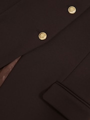 Reiss Chocolate Brown Priya Longline Button-Through Waistcoat - Image 8 of 8