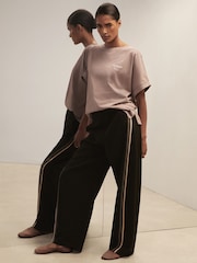 Reiss Black Jiselle Reiss | Royal Ballet Stripe Trousers - Image 1 of 6