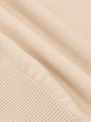 Reiss Neutral Aria Cotton and Wool Funnel-Neck Knit Top - Image 6 of 6