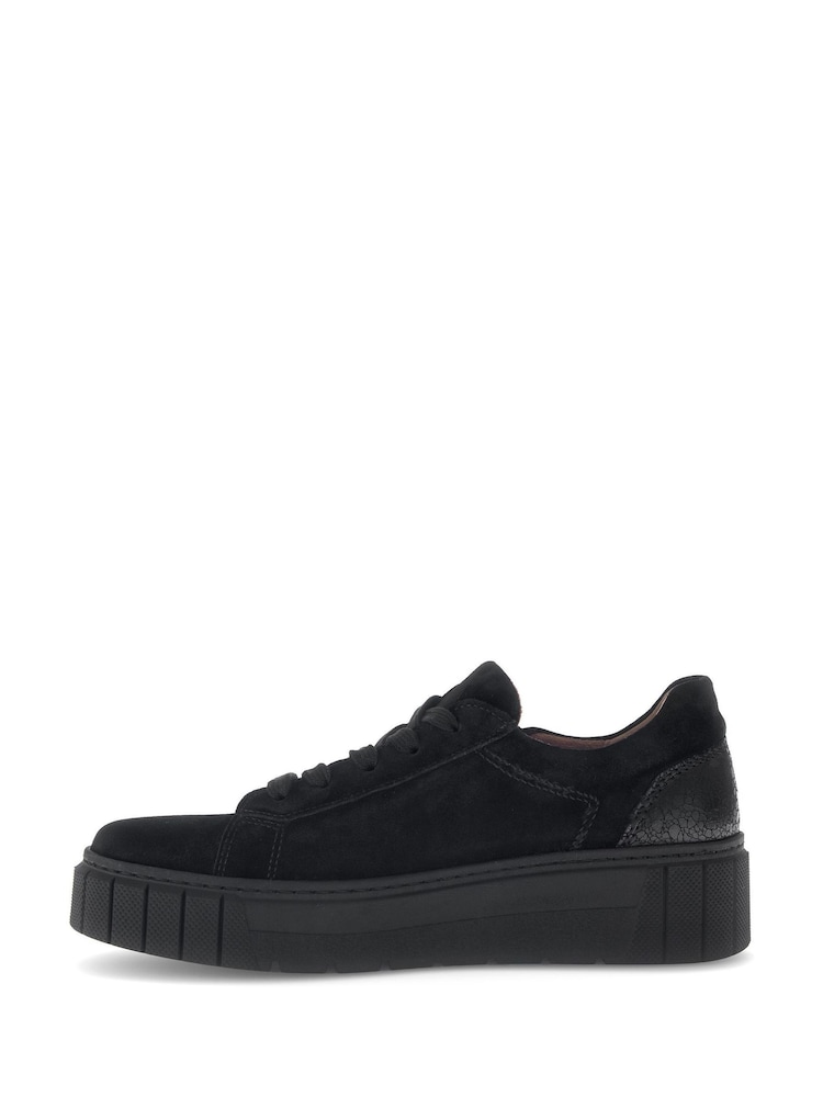 Gabor Ferry Suede Black Trainers - Image 2 of 5