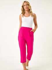 Roman Pink Petite Bengaline Cropped Trousers - Image 2 of 5
