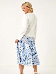 Branco - Jaqueta Roman Petite com Scoop Neck e botões - Imagem 3 de 5