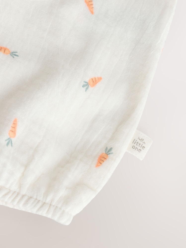 White Bunny Baby Woven Romper (0mths-3yrs) - Image 9 of 9