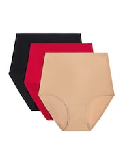 Chantelle One Size Soft Stretch Seamless High Waisted Black Knickers 3 Pack - Image 1 of 7