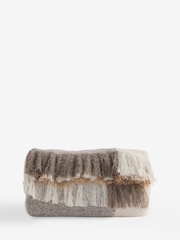 Natural Cosy Check Throw - Image 4 of 4