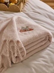 Natural Breakfast In Bed Embroidered Cosy Throw - Image 3 of 6