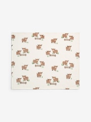 Natural Hamish The Highland Cow Fleece Throw - Image 5 of 7