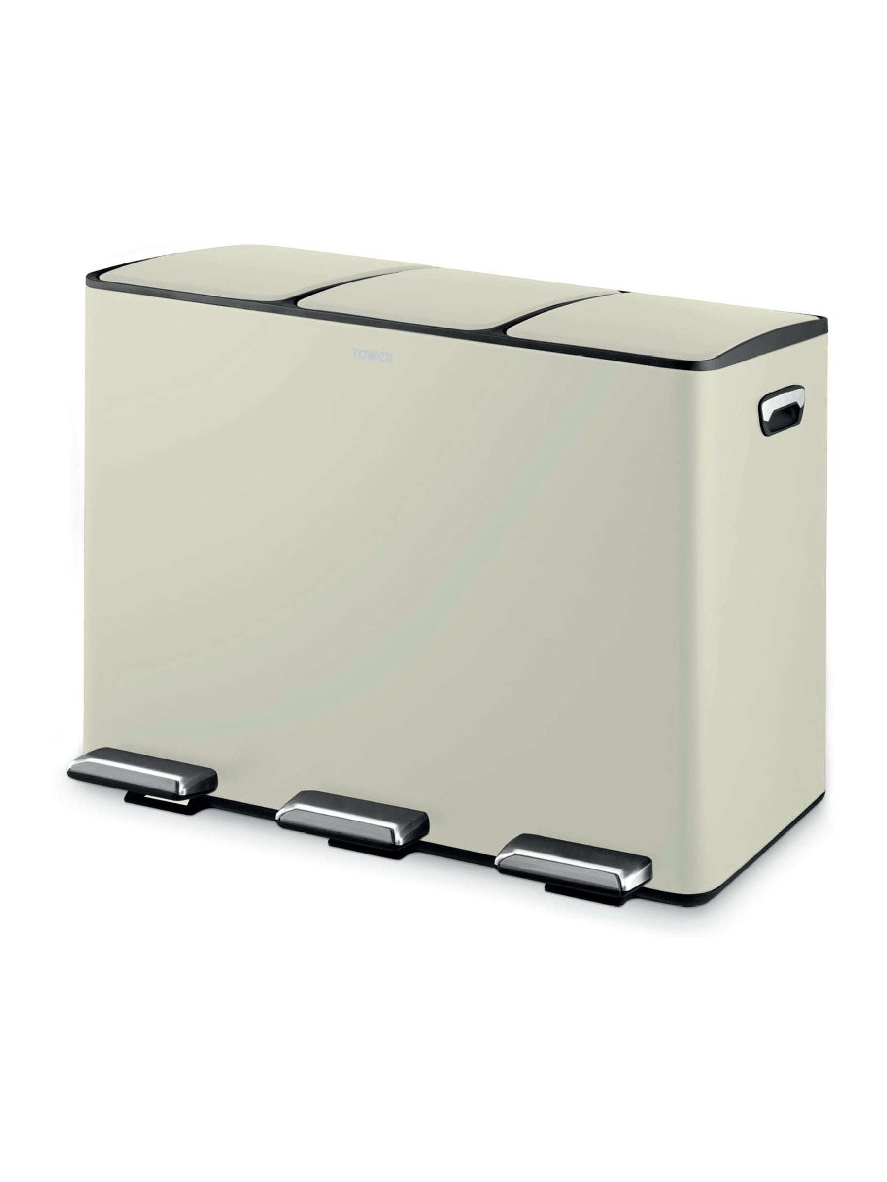 Tower Unisex Beige 45L Recycling Pedal Bin In - Image 7
