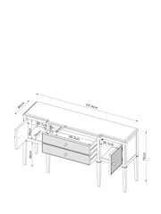 Mid Natural Alderley Oak Veneer Sideboard - Image 3 of 12