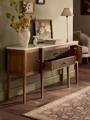 Mid Natural Alderley Oak Veneer Sideboard - Image 4 of 12