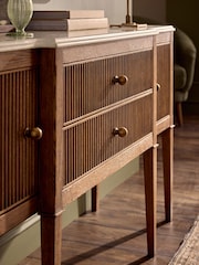 Mid Natural Alderley Oak Veneer Sideboard - Image 7 of 12