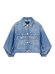 AllSaints Blue Luca Denim Jacket - Image 10 of 10